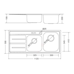 Chậu rửa chén Malloca MS 1027L NEW